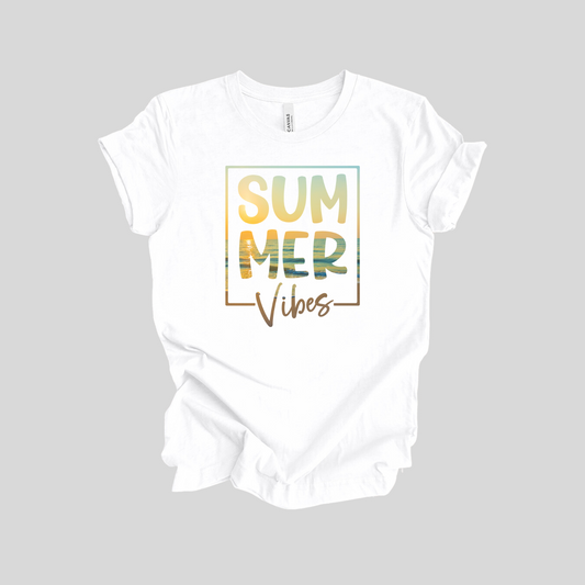 "Summer Vibes" Sunset Short Sleeve T-Shirt