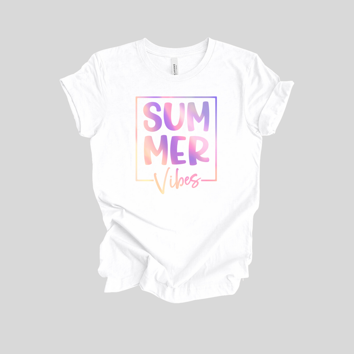 "Summer Vibes" Purple Short Sleeve T-Shirt